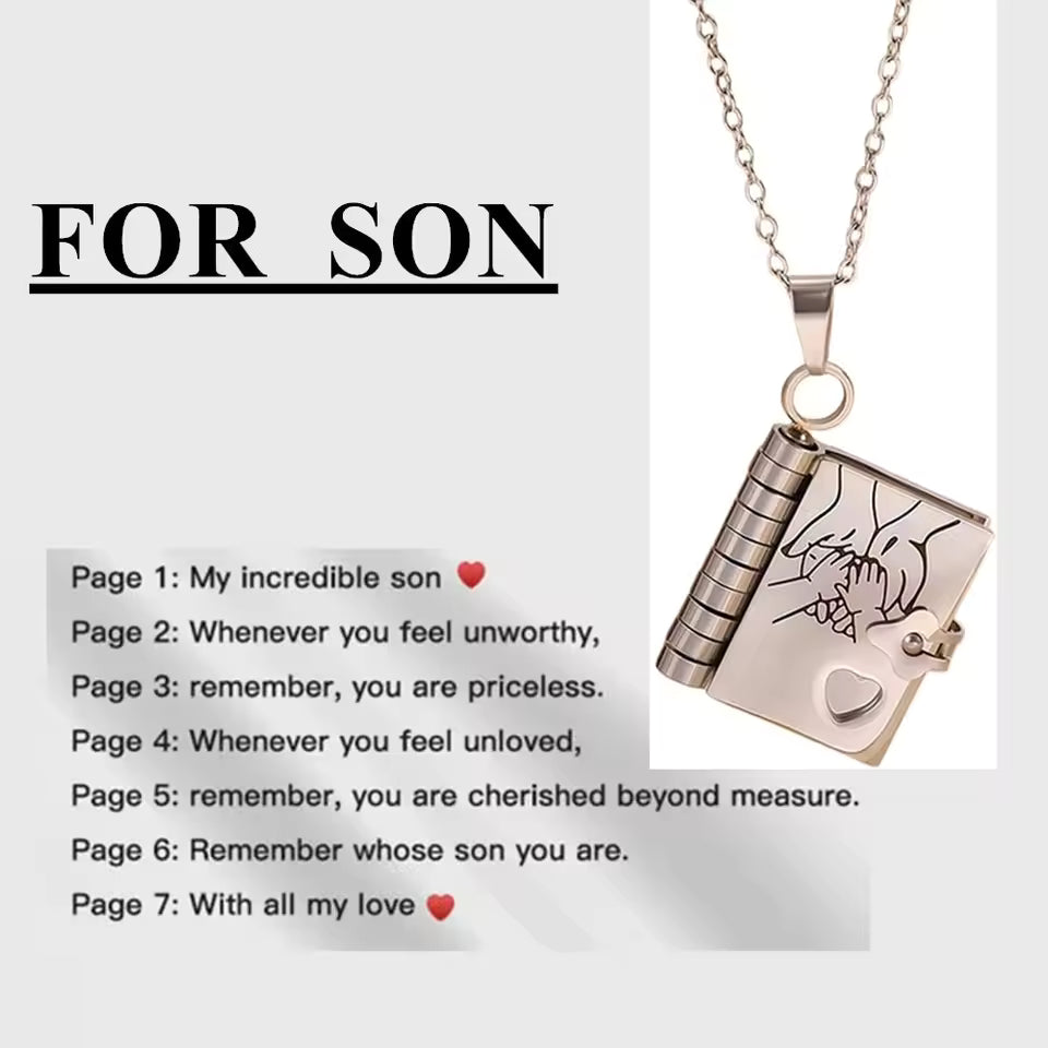 Sentimental Book Locket Necklace