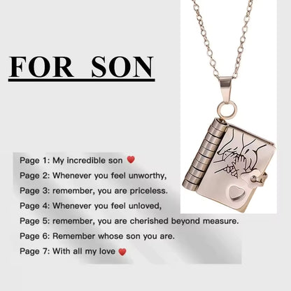 Sentimental Book Locket Necklace