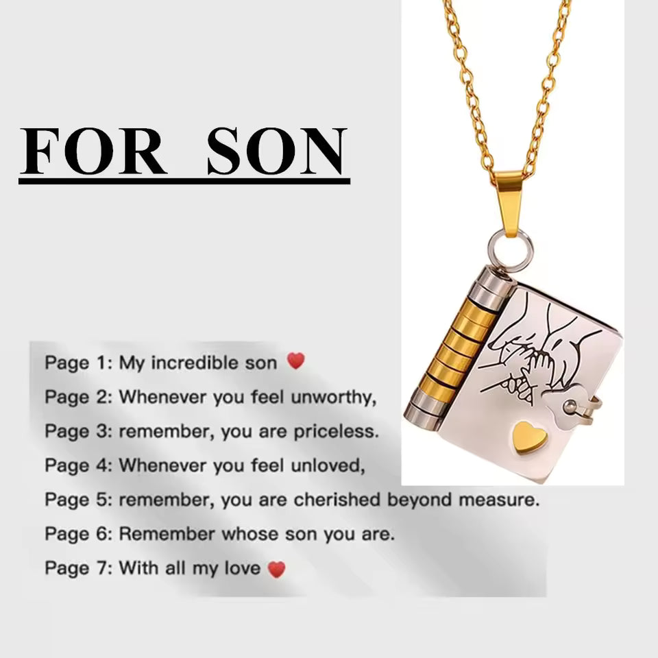 Sentimental Book Locket Necklace