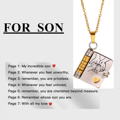 Sentimental Book Locket Necklace