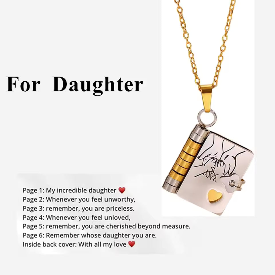 Sentimental Book Locket Necklace
