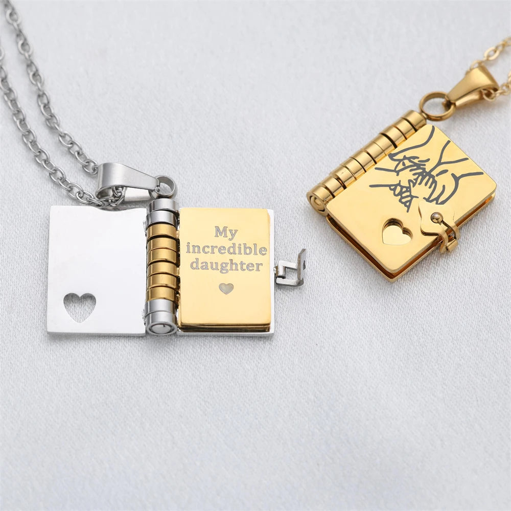 Sentimental Book Locket Necklace