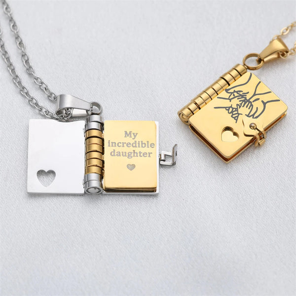 Sentimental Book Locket Necklace