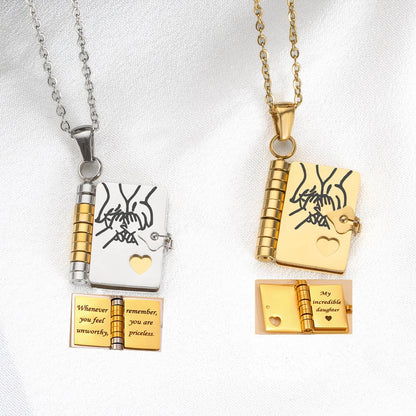 Sentimental Book Locket Necklace