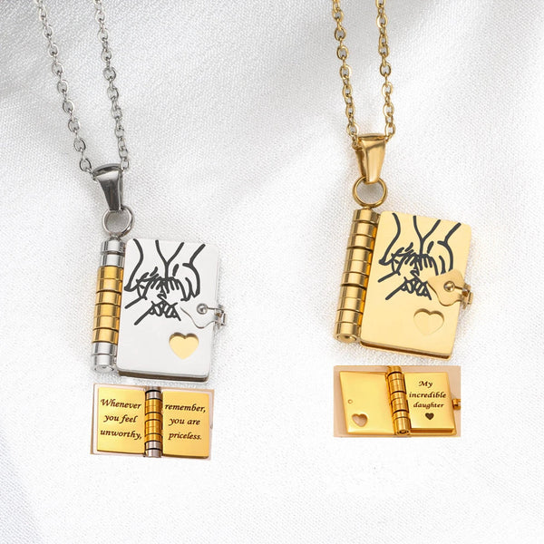 Sentimental Book Locket Necklace